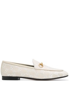 Gucci лоферы Jordaan с узором GG Supreme