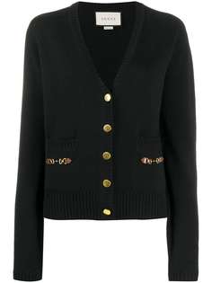 Gucci кашемировый кардиган с пряжкой Horsebit