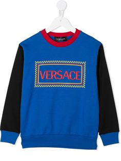 Versace Kids толстовка с круглым вырезом и логотипом