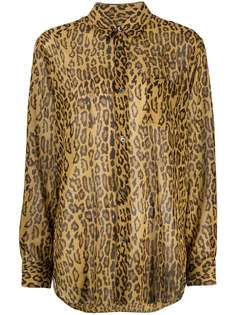 Junya Watanabe рубашка свободного кроя с леопардовым принтом