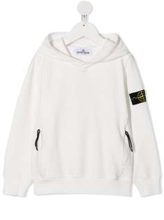 Stone Island Junior худи с нашивкой на рукаве