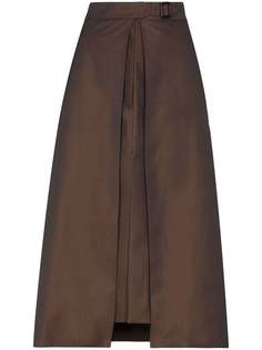 EFTYCHIA многослойная юбка-карандаш с разрезом