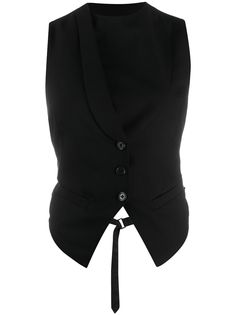 Ann Demeulemeester укороченный жилет асимметричного кроя