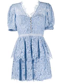Self-Portrait платье мини с кружевом