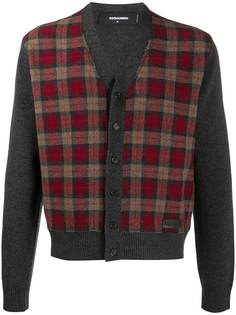 Dsquared2 клетчатый кардиган с V-образным вырезом