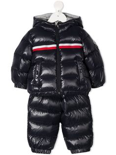 Moncler Enfant стеганый спортивный костюм с контрастными полосками