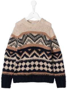 Brunello Cucinelli Kids джемпер с геометричным принтом