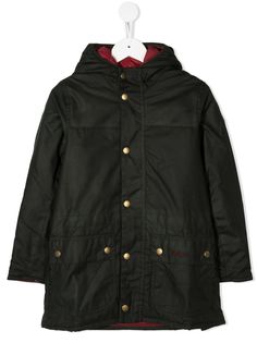 Barbour Kids вощеная куртка с капюшоном