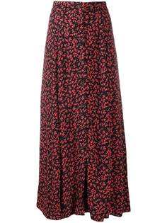 GANNI юбка миди с цветочным принтом