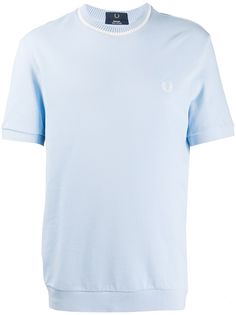 Fred Perry футболка с отделкой в рубчик