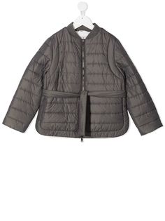 Brunello Cucinelli Kids пуховик с завязками
