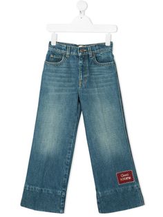Gucci Kids расклешенные джинсы