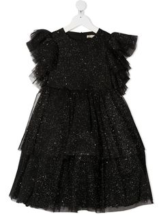 ELIE SAAB JUNIOR платье с тюлем и блестками