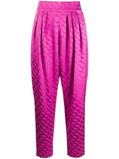 The Attico брюки с завышенной талией и складками