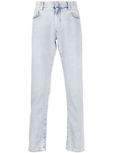 Off-White прямые джинсы из вареного денима