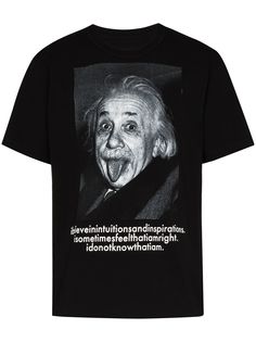 Sacai футболка с принтом Einstein