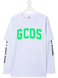 Gcds Kids многослойная футболка с логотипом