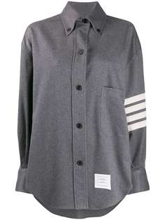 Thom Browne куртка-рубашка оверсайз с полосками 4-Bar