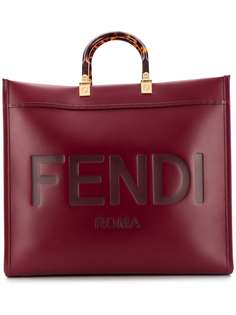 Fendi сумка-тоут с тисненым логотипом