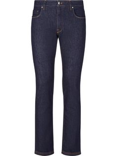 Fendi узкие джинсы с контрастным карманом