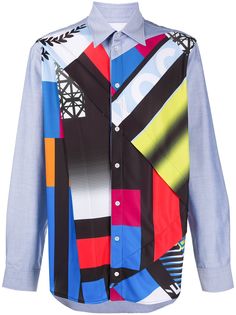 Koché рубашка в технике пэчворк с принтом Re/Koché