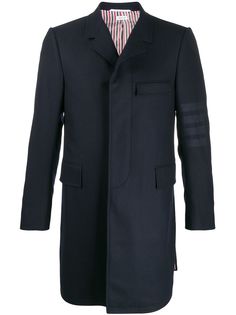 Thom Browne пальто Chesterfield с полосками 4-Bar