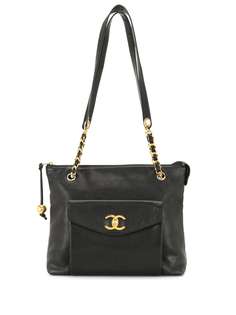 Chanel Pre-Owned сумка-тоут 1990-х годов с логотипом CC