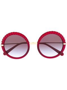Dolce & Gabbana Eyewear солнцезащитные очки с эффектом плиссировки