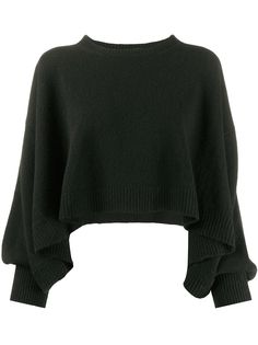 Federica Tosi укороченный свитер с объемными рукавами