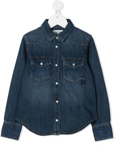 Zadig & Voltaire Kids джинсовая рубашка с длинными рукавами