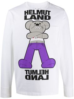Helmut Lang футболка с графичным принтом
