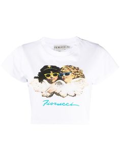 Fiorucci укороченная футболка с логотипом