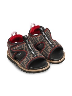 Fendi Kids сандалии с логотипом FF