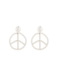 Moschino серьги-подвески с жемчугом