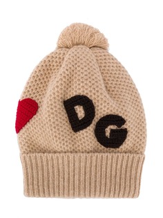 Dolce & Gabbana Kids шапка бини с нашивкой-логотипом