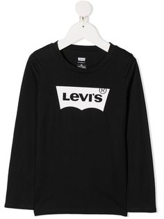 Levis Kids футболка с круглым вырезом и логотипом