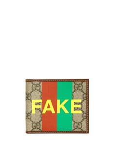 Gucci бумажник с принтом Fake/Not