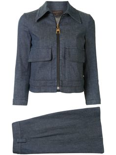 Louis Vuitton комплект из джинсовой юбки и куртки