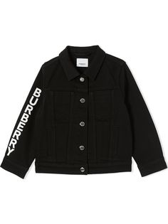 Burberry Kids джинсовая куртка с логотипом