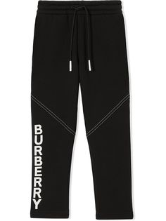 Burberry Kids спортивные брюки с контрастными вставками