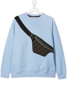 Fendi Kids толстовка с принтом