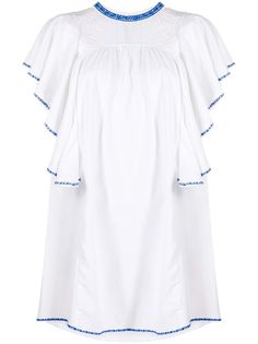 Isabel Marant Étoile платье с вышивкой и оборками