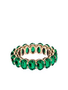 SHAY кольцо Eternity из розового золота с изумрудами