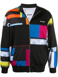 Koché толстовка на молнии с геометричным принтом