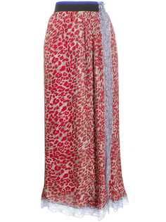 Koché плиссированная юбка с леопардовым принтом