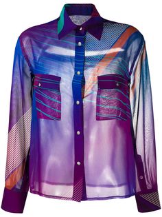 Koché полупрозрачная рубашка на пуговицах