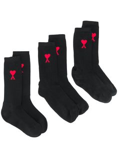 AMI Paris набор из 3-х пар носков Ami de Cœur