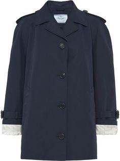 Prada короткий тренч оверсайз