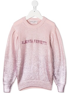 Alberta Ferretti Kids джемпер с вышитым логотипом