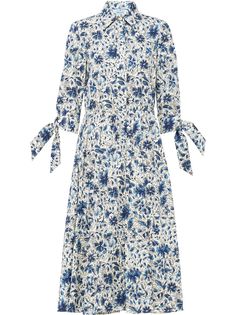 Prada платье-рубашка с цветочным принтом